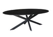 Eettafel Oslo Mangohout Zwart 210x100 cm-Eettafels-Livingfurn