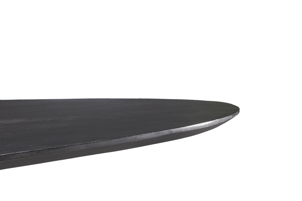 Eettafel Oslo Mangohout Zwart 210x100 cm-Eettafels-Livingfurn