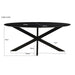 Eettafel Oslo Mangohout Zwart 210x100 cm-Eettafels-Livingfurn
