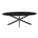 Eettafel Oslo Mangohout Zwart 210x100 cm-Eettafels-Livingfurn