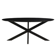 Eettafel Oslo Zwart 180x90 cm-Eettafels-Livingfurn