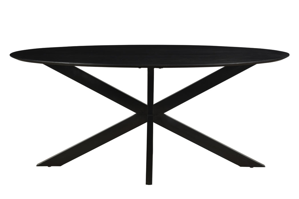 Eettafel Oslo Zwart 180x90 cm-Eettafels-Livingfurn