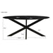 Eettafel Oslo Zwart 180x90 cm-Eettafels-Livingfurn