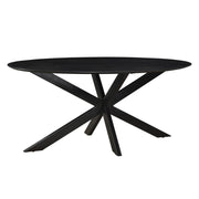 Eettafel Oslo Zwart 180x90 cm-Eettafels-Livingfurn