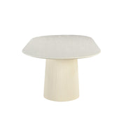 Eettafel Patrice Mangohout Crème wit 110x200 cm-Eettafels-Livingfurn