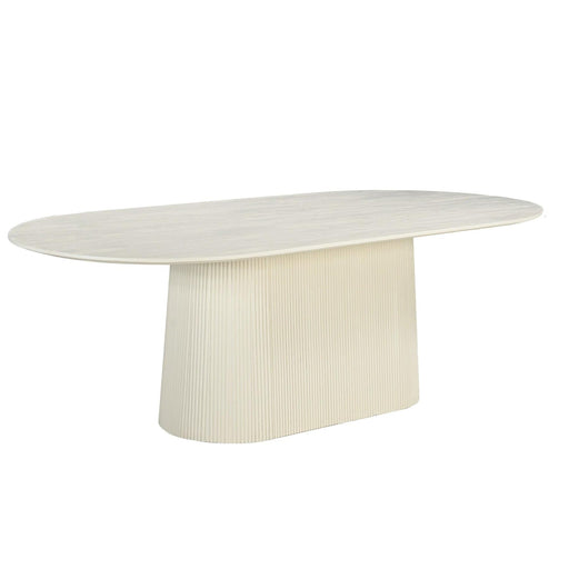 Eettafel Patrice Mangohout Crème wit 110x230 cm-Eettafels-Livingfurn