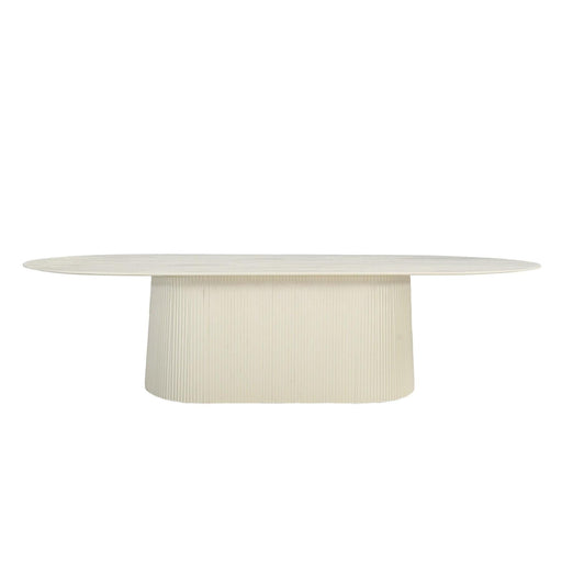 Eettafel Patrice Mangohout Crème wit 110x300 cm-Eettafels-Livingfurn