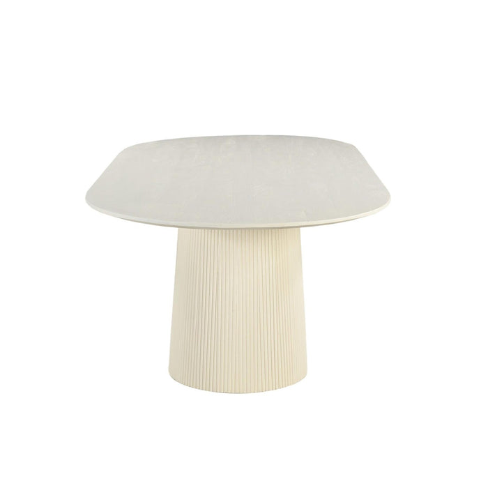 Eettafel Patrice Mangohout Crème wit 110x300 cm-Eettafels-Livingfurn