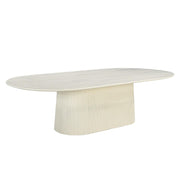 Eettafel Patrice Mangohout Crème wit 110x300 cm-Eettafels-Livingfurn
