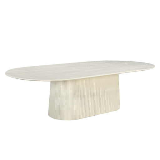 Eettafel Patrice Mangohout Crème wit 110x300 cm-Eettafels-Livingfurn
