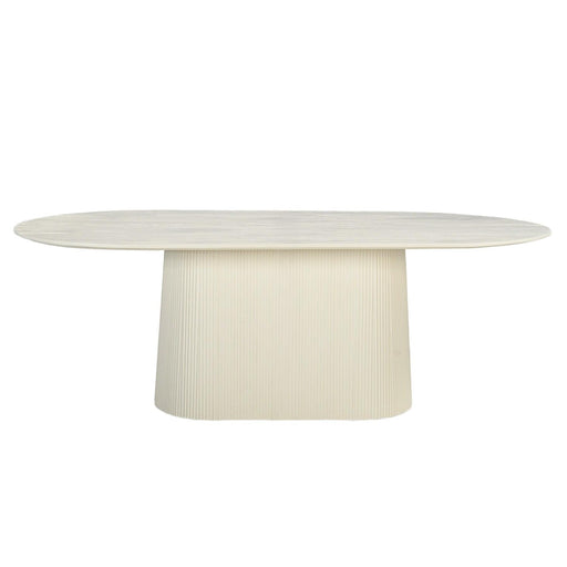 Eettafel Patrice Mangohout Crème wit 200x110 cm-Eettafels-Livingfurn