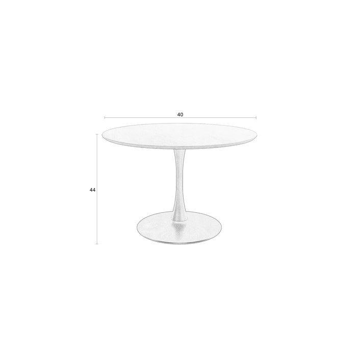 Eettafel Raku MDF,Eikenfineer Naturel Ø110x75 cm-Eettafels-Creating Home