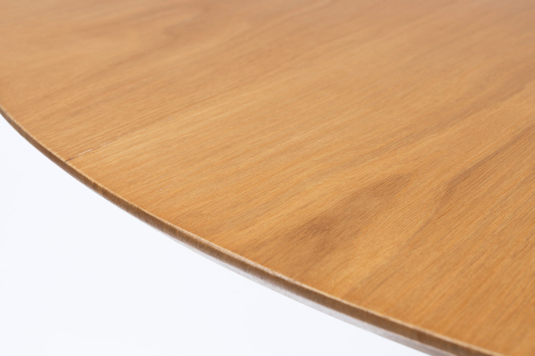 Eettafel Raku MDF,Eikenfineer Naturel Ø110x75 cm-Eettafels-Creating Home