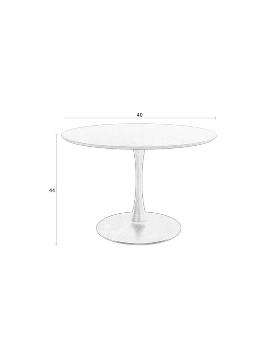 Eettafel Raku MDF,Eikenfineer Naturel Ø110x75 cm-Eettafels-Creating Home