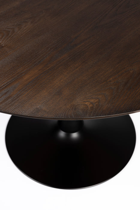 Eettafel Raku MDF,Teak veneer Zwart Ø110x75 cm-Eettafels-Creating Home