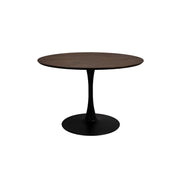 Eettafel Raku MDF,Teak veneer Zwart Ø110x75 cm-Eettafels-Creating Home