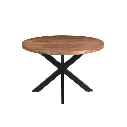 Eettafel Rocky Mangohout Naturel hout 120 cm 120x120x76 cm-Eettafels-Livingfurn