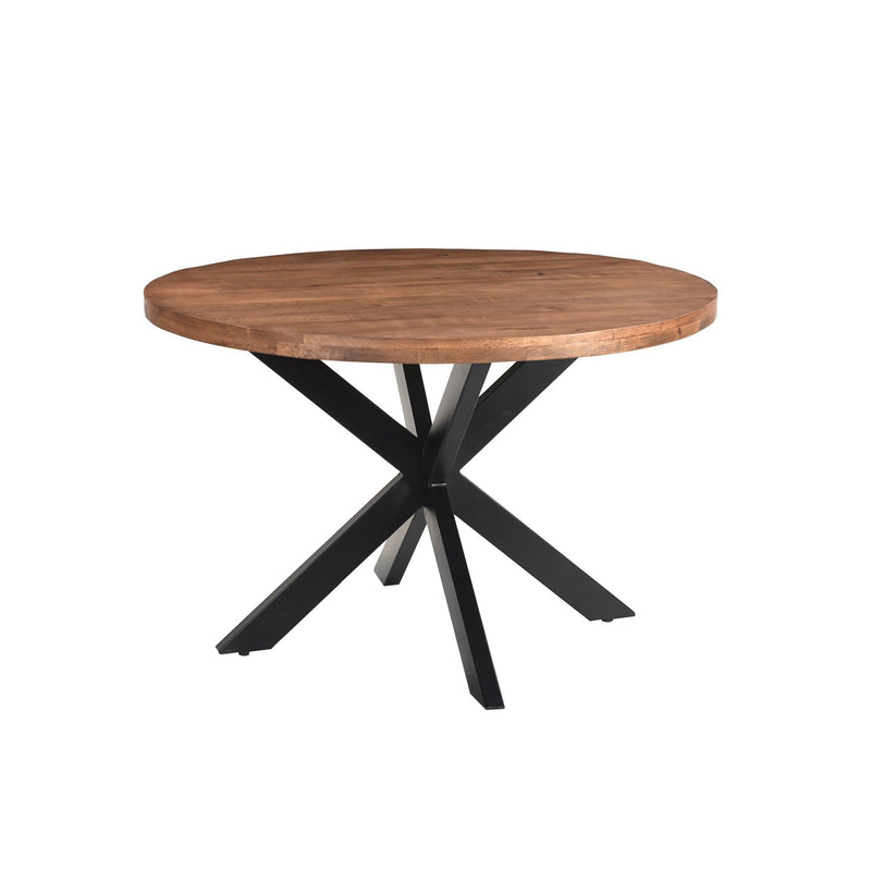 Eettafel Rocky Mangohout Naturel hout 120 cm 120x120x76 cm-Eettafels-Livingfurn