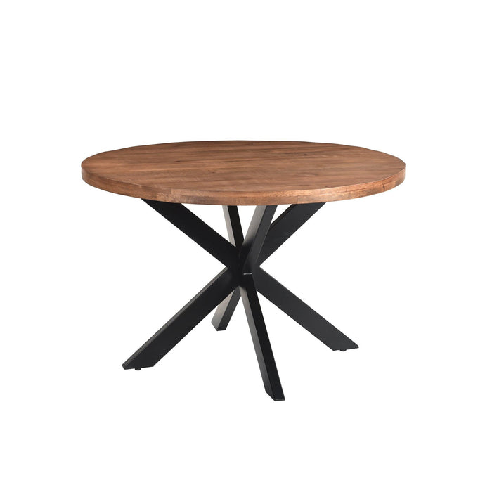 Eettafel Rocky Mangohout Naturel hout 120 cm 120x120x76 cm-Eettafels-Livingfurn
