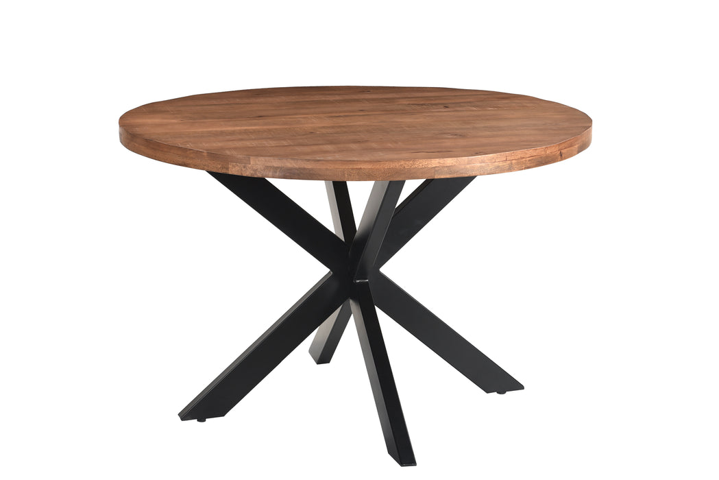 Eettafel Rocky Mangohout Naturel hout 120 cm-Eettafels-Livingfurn