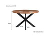 Eettafel Rocky Mangohout Naturel hout 120 cm-Eettafels-Livingfurn