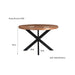 Eettafel Rocky Mangohout Naturel hout 120 cm-Eettafels-Livingfurn