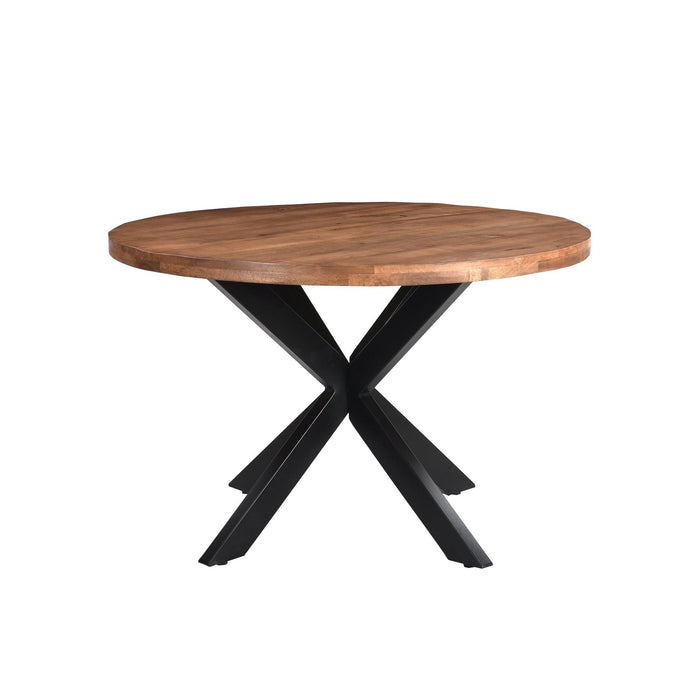 Eettafel Rocky Mangohout Naturel hout 120 cm-Eettafels-Livingfurn