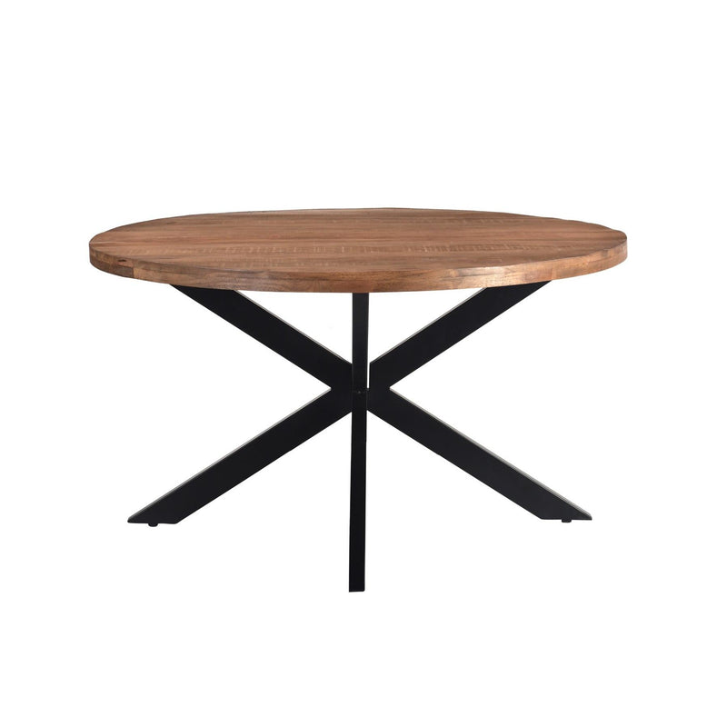 Eettafel Rocky Mangohout Naturel hout 150 cm 150x150x76 cm-Eettafels-Livingfurn