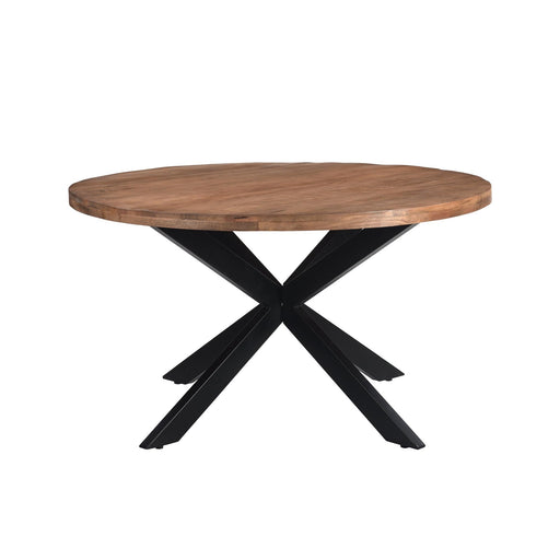 Eettafel Rocky Mangohout Naturel hout 150 cm 150x150x76 cm-Eettafels-Livingfurn