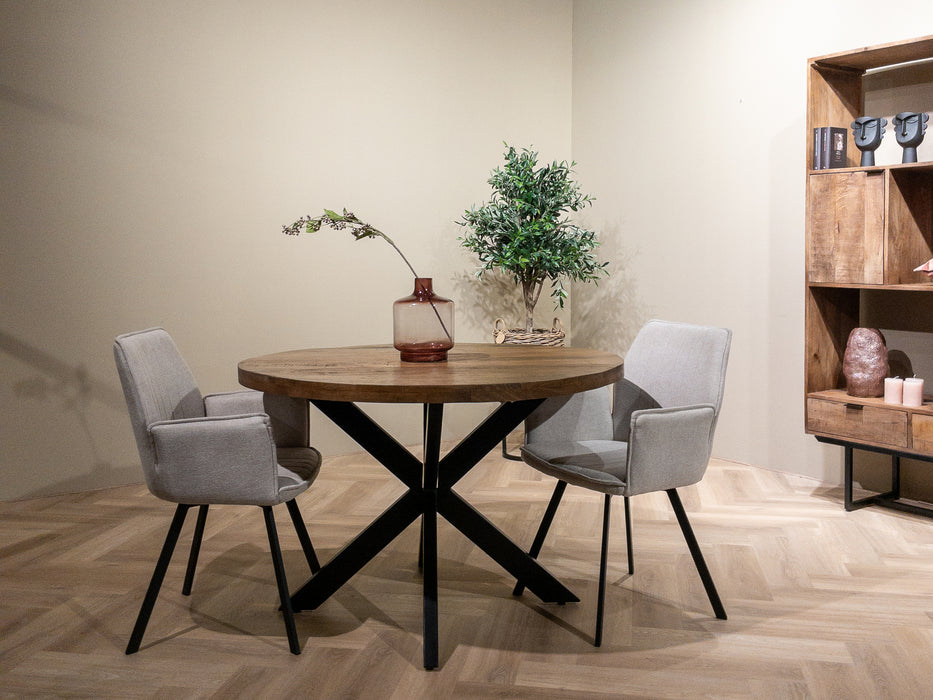 Eettafel Rocky Mangohout Naturel hout 150 cm-Eettafels-Livingfurn