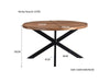 Eettafel Rocky Mangohout Naturel hout 150 cm-Eettafels-Livingfurn