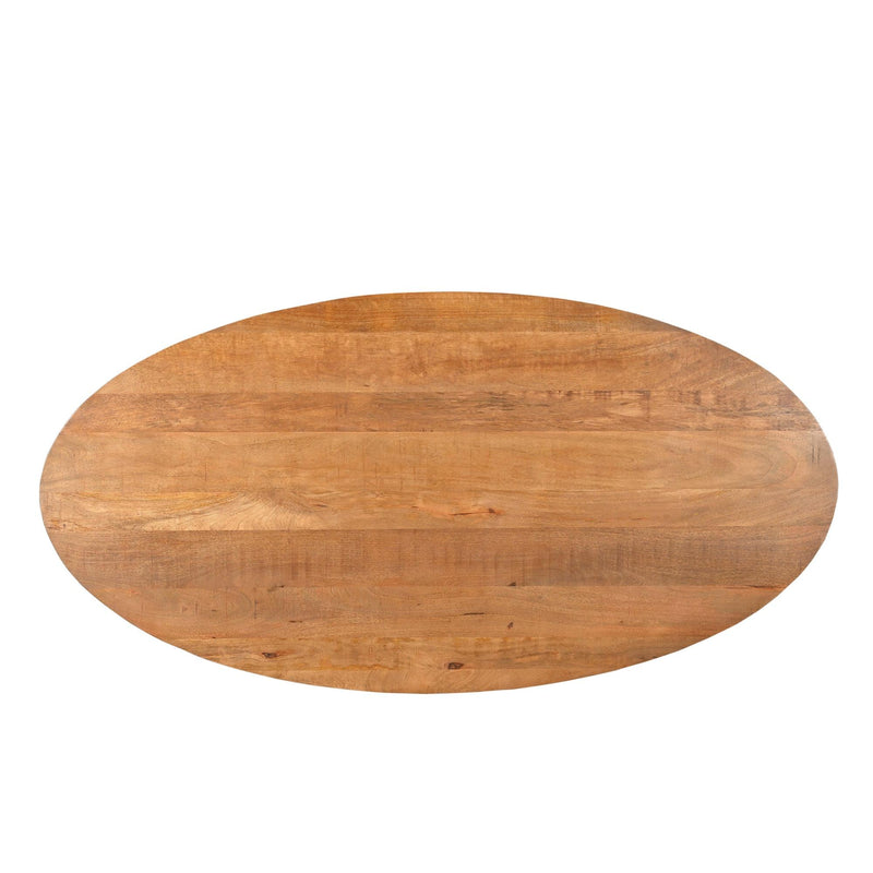Eettafel Rocky Mangohout Naturel hout 180x90 cm-Eettafels-Livingfurn
