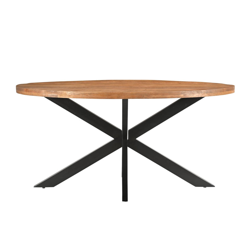 Eettafel Rocky Mangohout Naturel hout 180x90 cm-Eettafels-Livingfurn