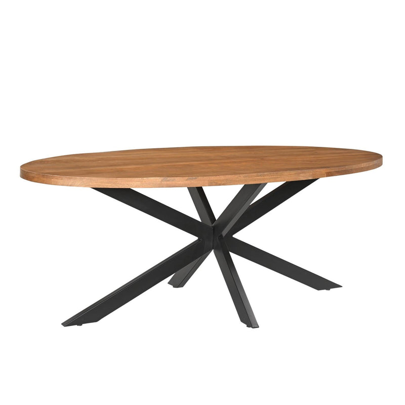 Eettafel Rocky Mangohout Naturel hout 210x100 cm-Eettafels-Livingfurn