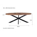 Eettafel Rocky Mangohout Naturel hout 210x100 cm-Eettafels-Livingfurn