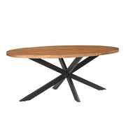 Eettafel Rocky Mangohout Naturel hout 240x110 cm-Eettafels-Livingfurn