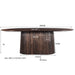 Eettafel Salvator Mangohout Bruin 110x200 cm-Eettafels-Livingfurn