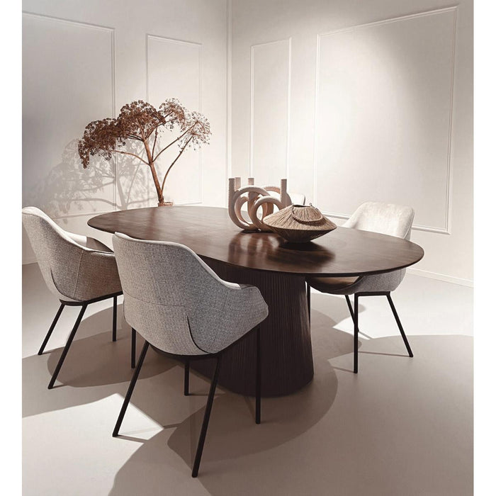 Eettafel Salvator Mangohout Bruin 110x200 cm-Eettafels-Livingfurn