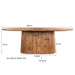 Eettafel Salvator Mangohout Bruin 110x200 cm-Eettafels-Livingfurn