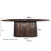 Eettafel Salvator Mangohout Bruin 110x230 cm 13943-Eettafels-Livingfurn