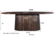 Eettafel Salvator Mangohout Bruin 110x230 cm-Eettafels-Livingfurn