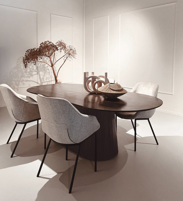 Eettafel Salvator Mangohout Bruin 110x230 cm-Eettafels-Livingfurn