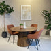 Eettafel Salvator Mangohout Bruin 130 cm 130x130x76 cm-Eettafels-Livingfurn