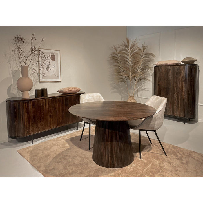 Eettafel Salvator Mangohout Bruin 130 cm-Eettafels-Livingfurn