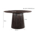Eettafel Salvator Mangohout Bruin 130 cm-Eettafels-Livingfurn