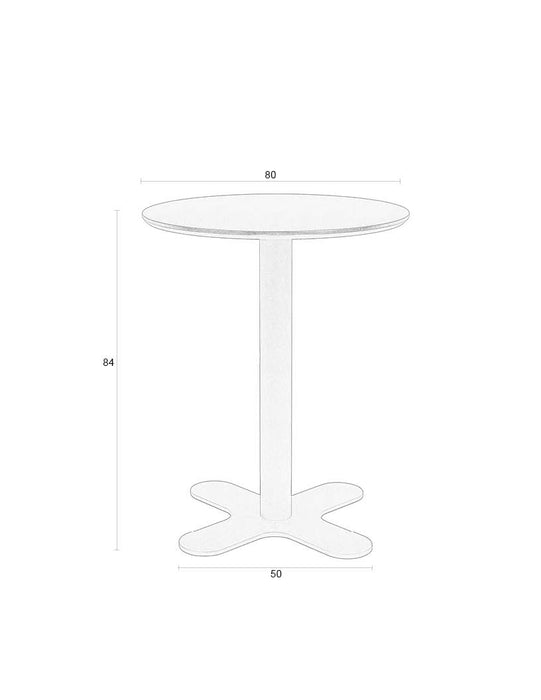 Eettafel Sanjay MDF Zwart 80x80 cm-Eettafels-Creating Home