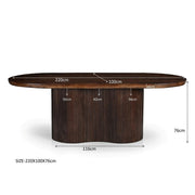 Eettafel Sevilla Mangohout Bruin 100x220 cm 31199-Eettafels-Livingfurn