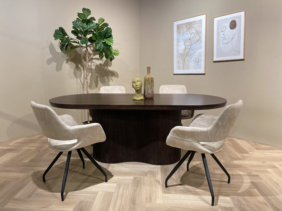 Eettafel Sevilla Mangohout Bruin 100x220 cm-Eettafels-Livingfurn
