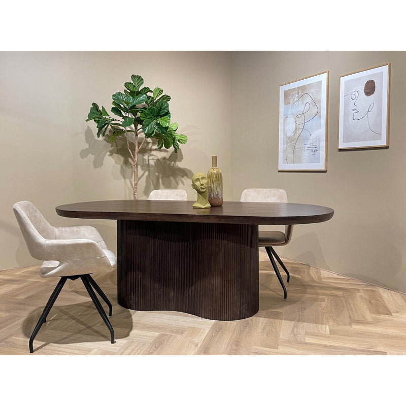Eettafel Sevilla Mangohout Bruin 110x250 cm-Eettafels-Livingfurn