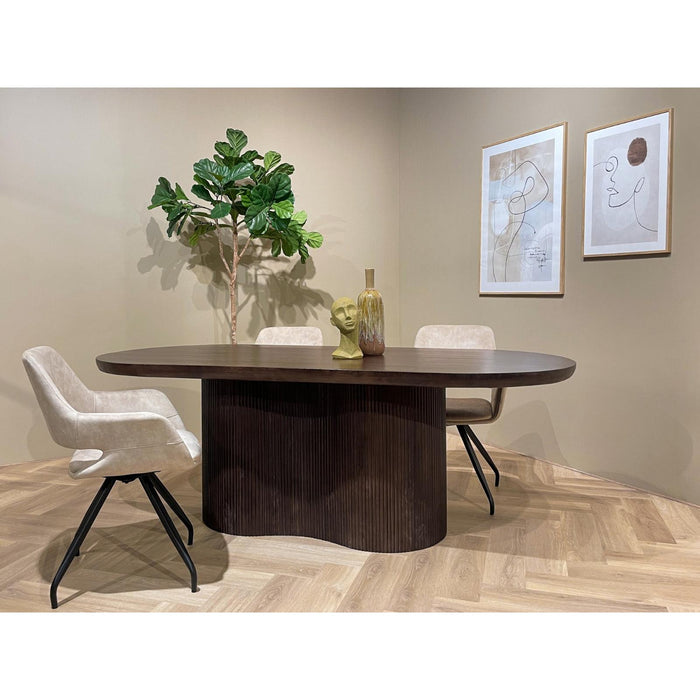 Eettafel Sevilla Mangohout Bruin 110x250 cm-Eettafels-Livingfurn